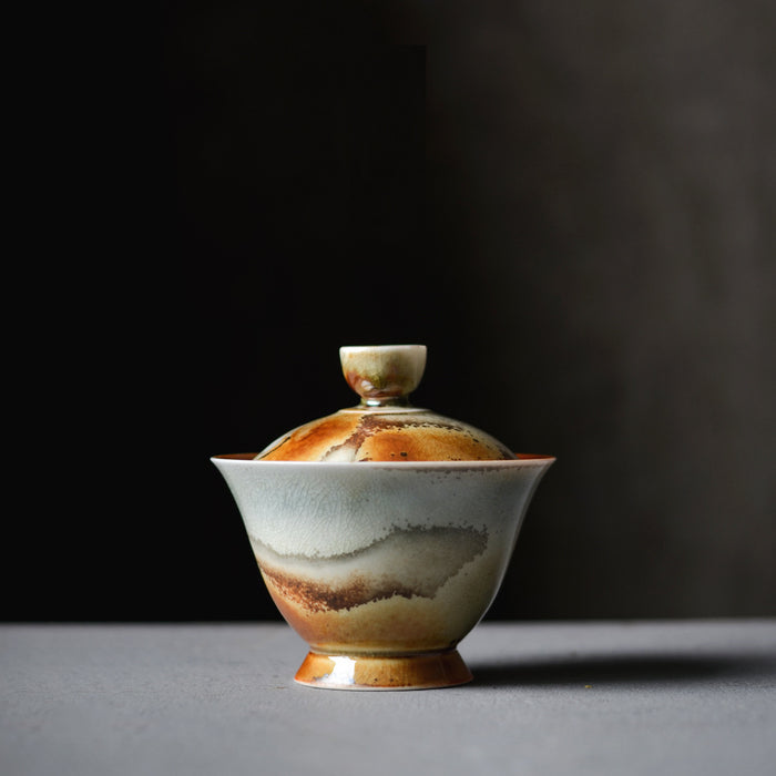 Jingdezhen Wood-Fired Kiln White Porcelain Gaiwan