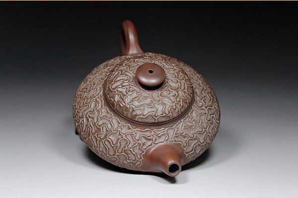 Qin Zhou Clay Teapot "Tree Bark" by Hu Ying Jia * 160ml - Yunnan Sourcing Tea Shop