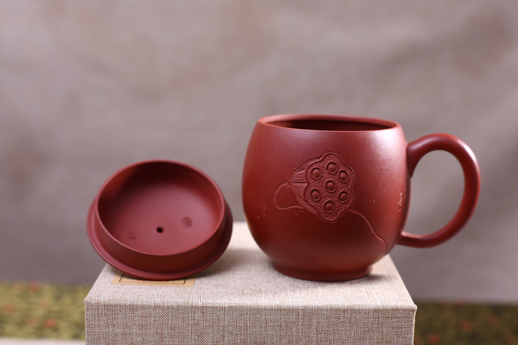 Yixing Qing Shui Ni Clay "Lotus Pod" Brew Cup with Cover
