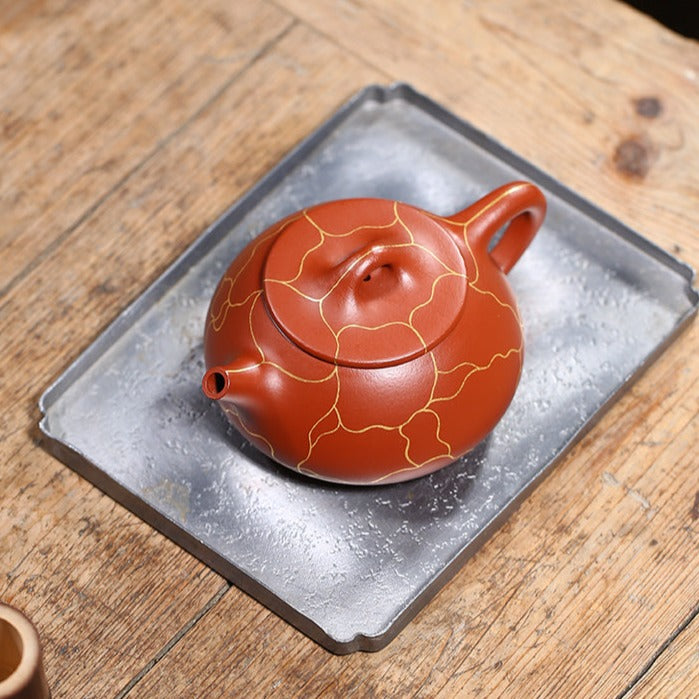 Da Hong Pao Clay “Gold Mosaic" Yixing Clay Teapot