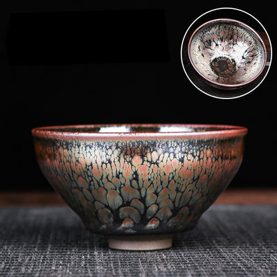 Jianzhan "Rainbow Gold Partridge" Hand-Made Stoneware Cup by Lai Yun Ping