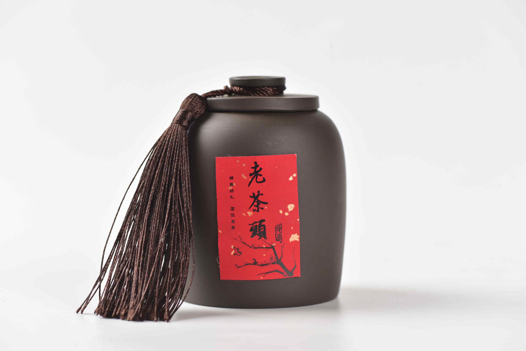 Bu Lang Mountain "Lao Cha Tou" Ripe Pu-erh Tea in Clay Jar
