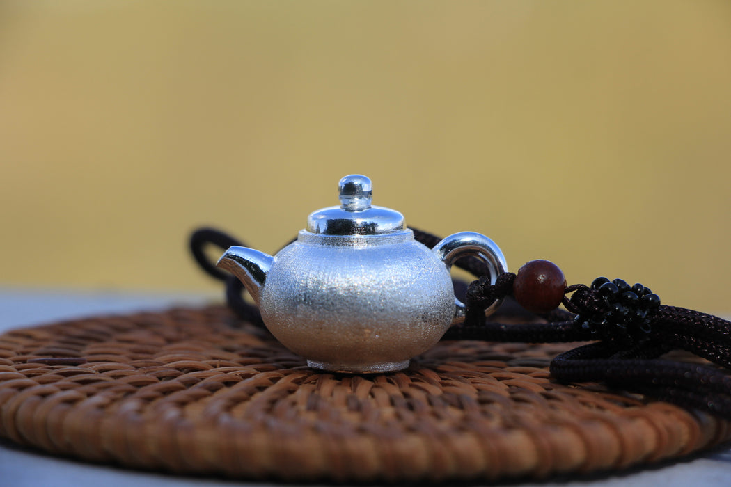 Pure Silver 990 "Miniature Teapot" Pendant