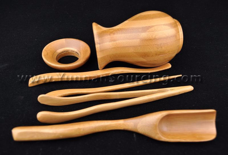 Bamboo Wood "Flower Vase" Cha Dao Set for Gong Fu Tea Brewing