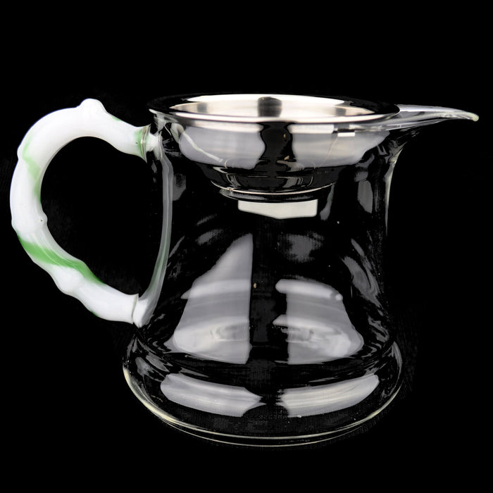 Jade Handle Glass Cha Hai with Clip In Strainer * 350ml