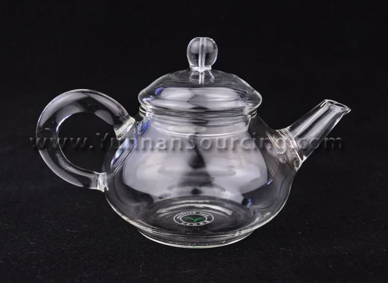 Heat-Tempered 200ml Glass Teapot with Removable Spring Filter