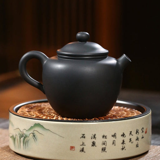 Cloisonné and Ceramic Mini Tea Boat Teapot Stand — Yunnan Sourcing