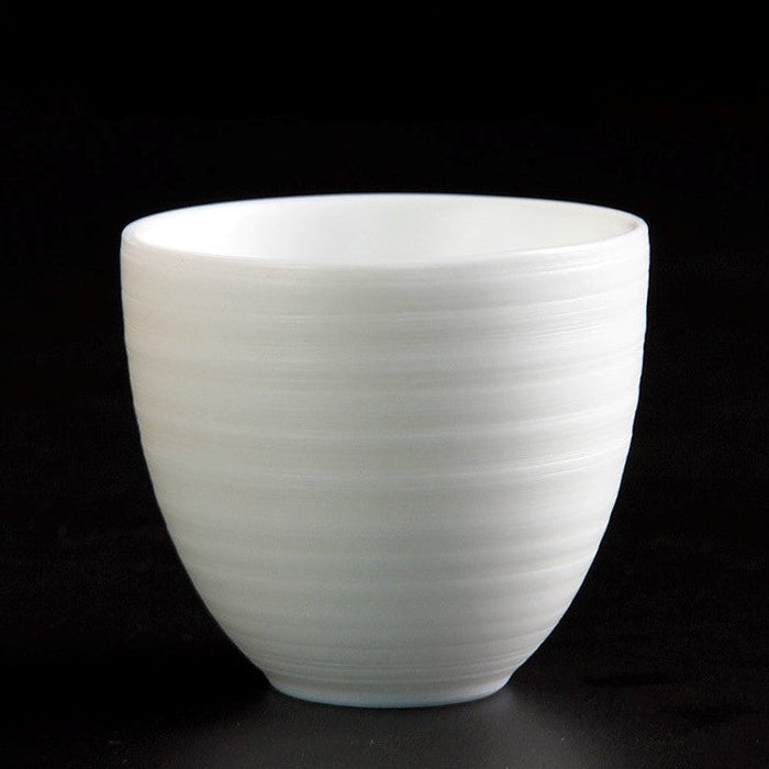 Mutton Fat Jade Porcelain "Egg-Shaped Spun" Tea Cup
