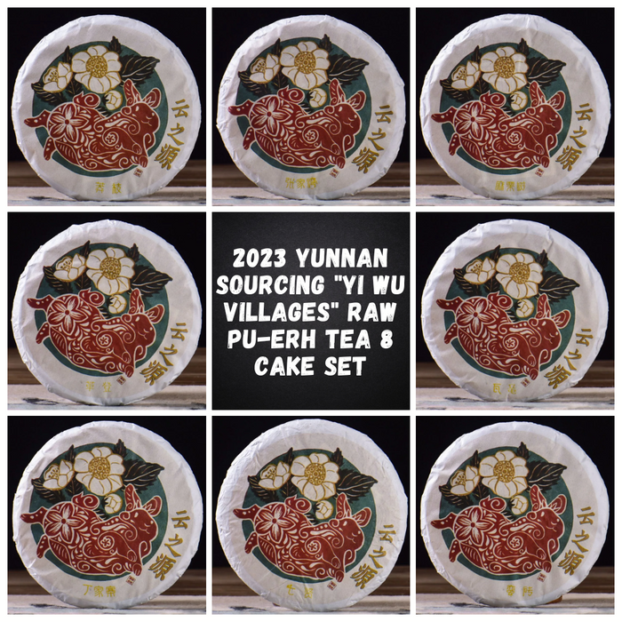 2023 Yunnan Sourcing "Yi Wu Villages" Raw Pu-erh Tea 8 Cake Set