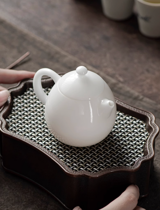 Ice Jade Porcelain "Dragon Egg" Teapot