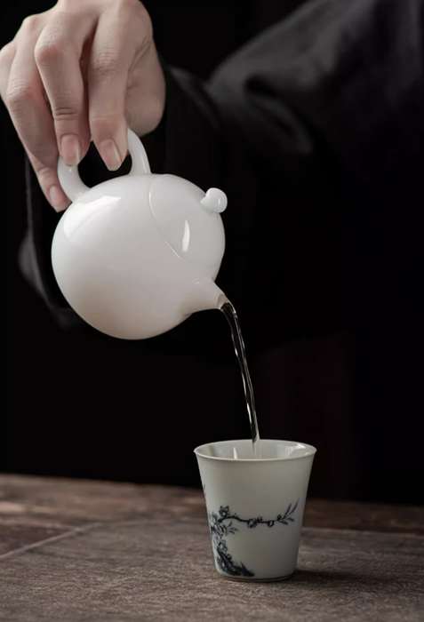 Ice Jade Porcelain "Dragon Egg" Teapot