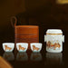 Year of the Horse Ice Jade Porcelain Portable Tea Set | Yunnan Sourcing Tea Shop