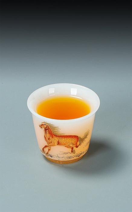 Year of the Horse Ice Jade Porcelain Gongfu Tea Set | Yunnan Sourcing Tea Shop