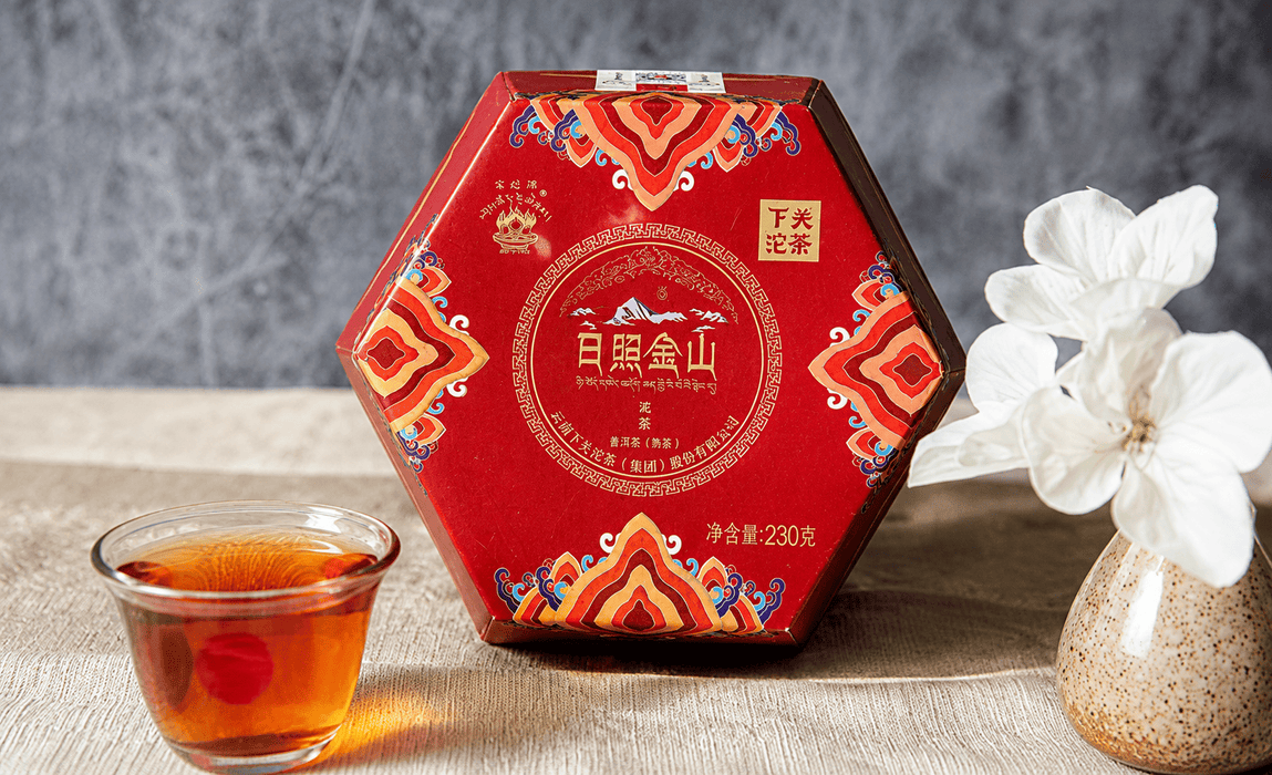 2018 Xiaguan "Ri Zhao Jin Shan" Ripe Pu-erh Tea Mushroom Tuo | Yunnan Sourcing Tea Shop