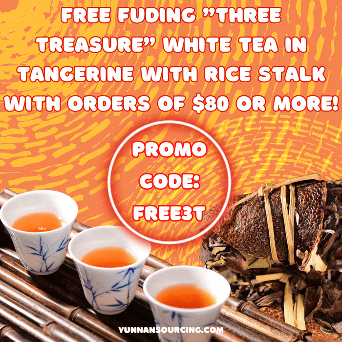 Fuding "Three Treasure" White Tea in Tangerine with Rice Stalk | Yunnan Sourcing Tea Shop