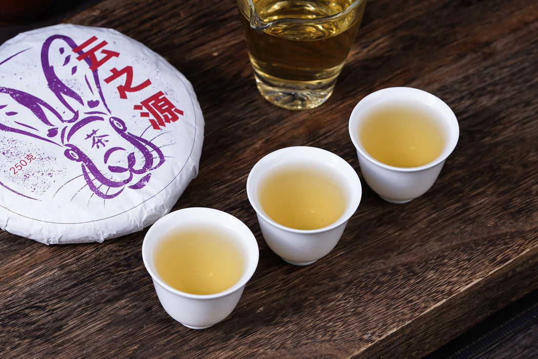 2023 Yunnan Sourcing "Purple White Tea" of Yong De Tea Cake
