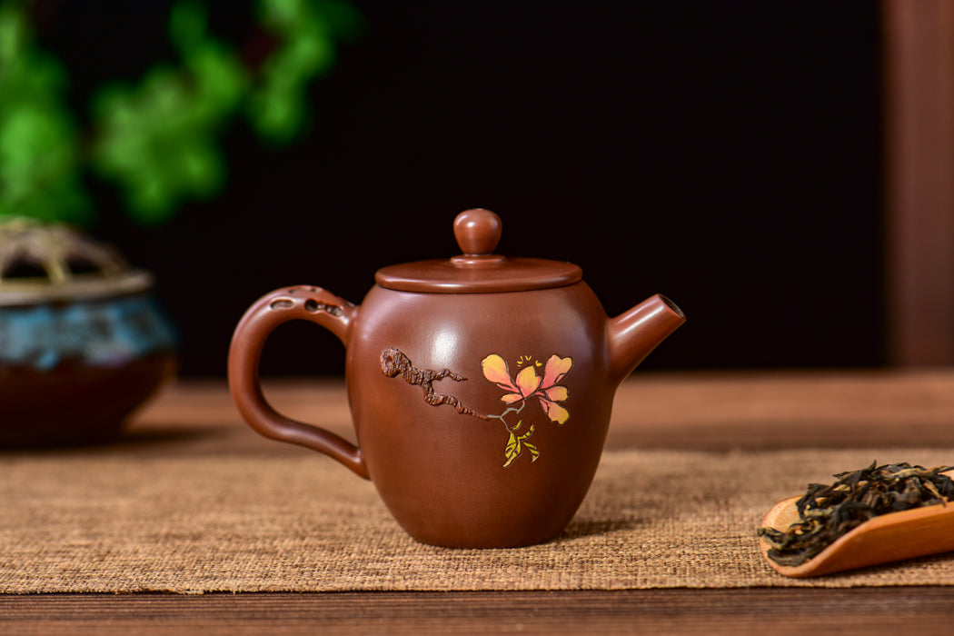 Jian Shui Clay "Flat Top Dragon Egg" Teapot by Zhang Ce