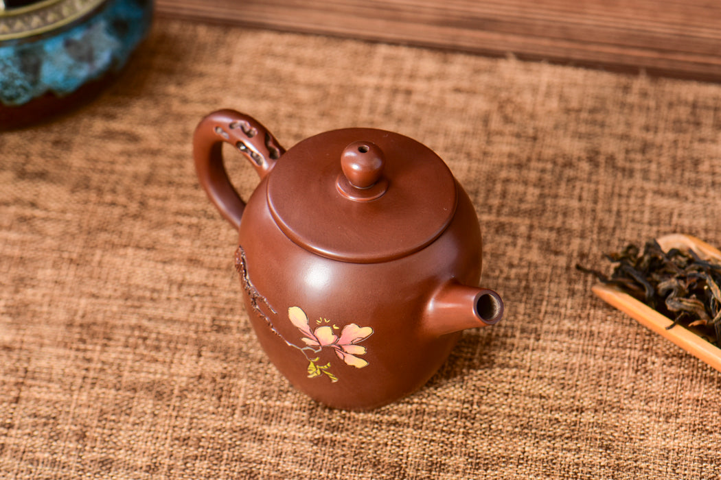 Jian Shui Clay "Flat Top Dragon Egg" Teapot by Zhang Ce
