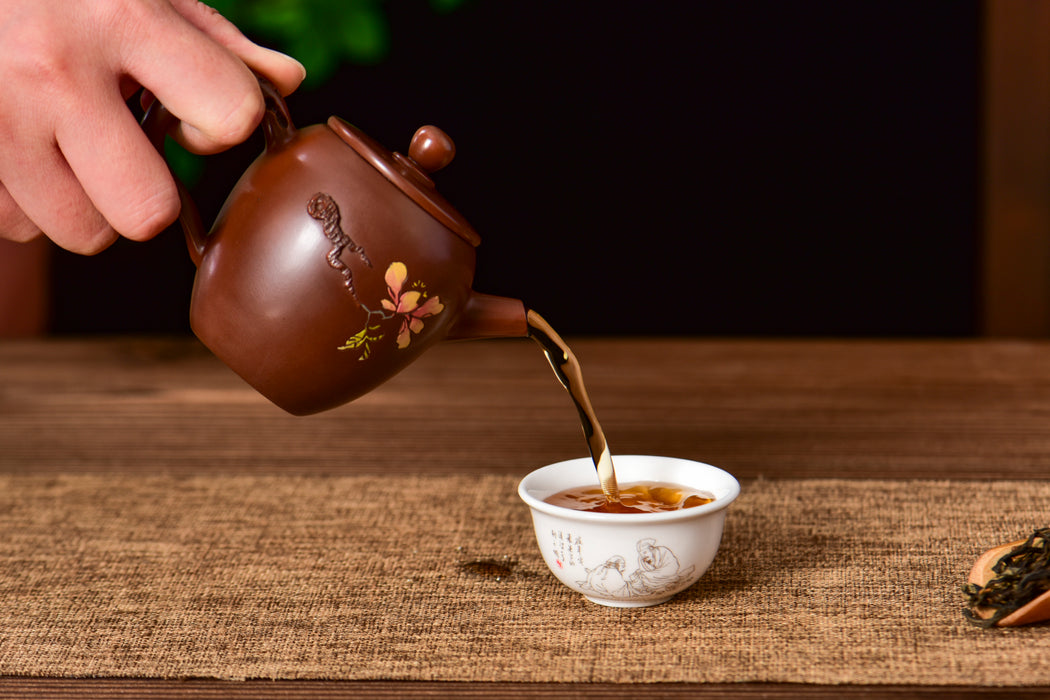Jian Shui Clay "Flat Top Dragon Egg" Teapot by Zhang Ce