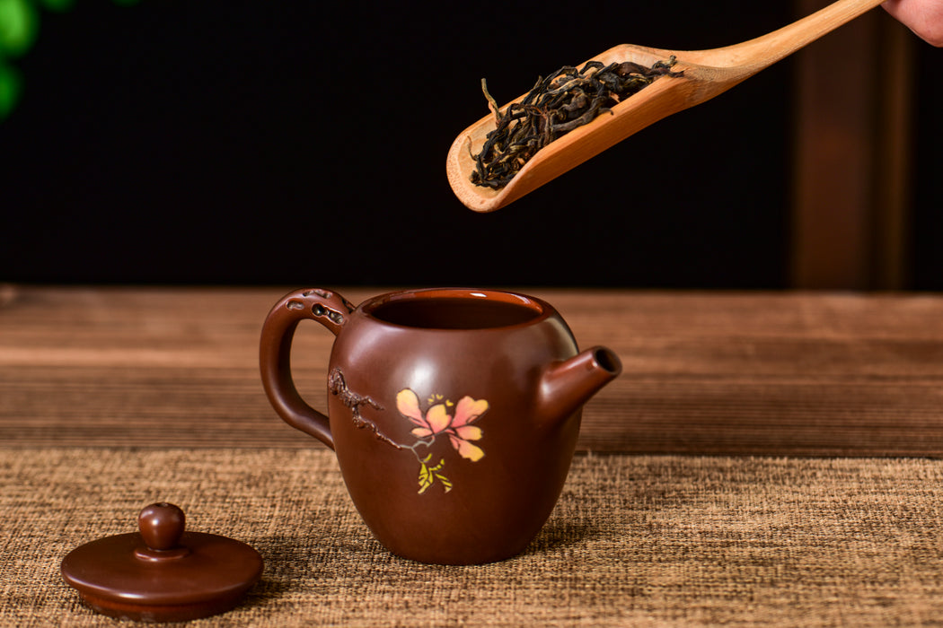 Jian Shui Clay "Flat Top Dragon Egg" Teapot by Zhang Ce