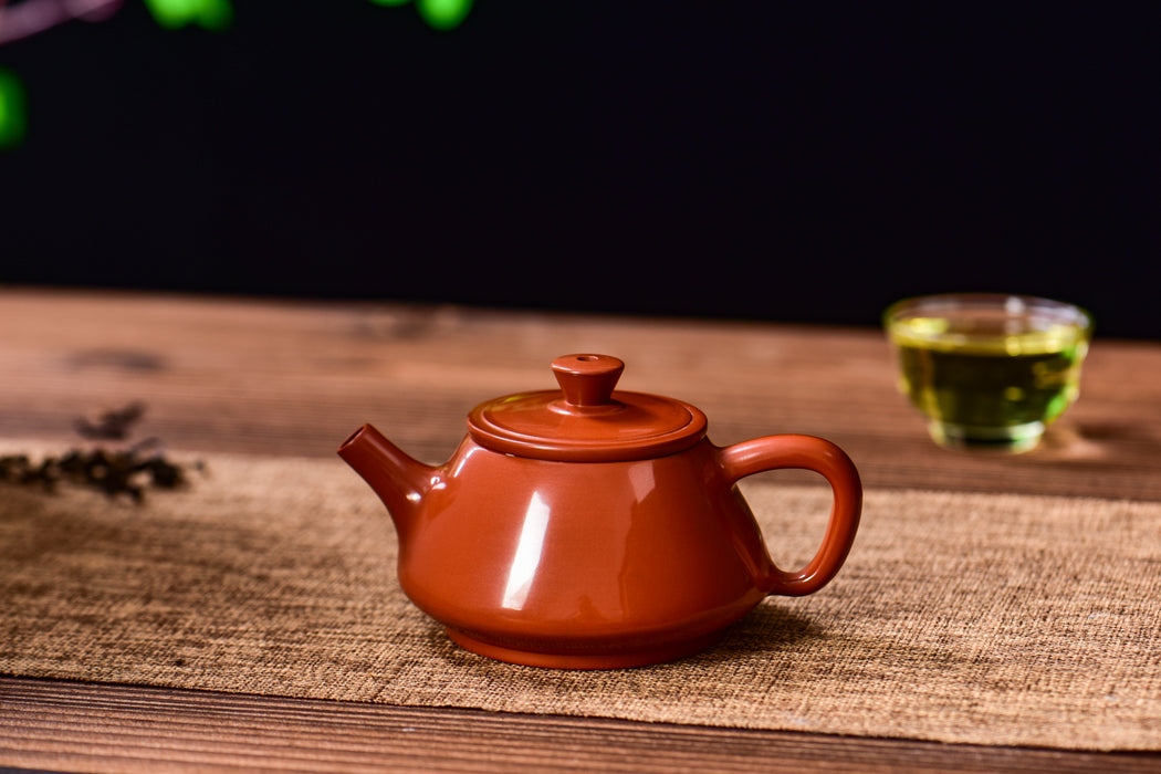 Jian Shui Clay "Red Shi Piao" Teapot by Wang Jianguo