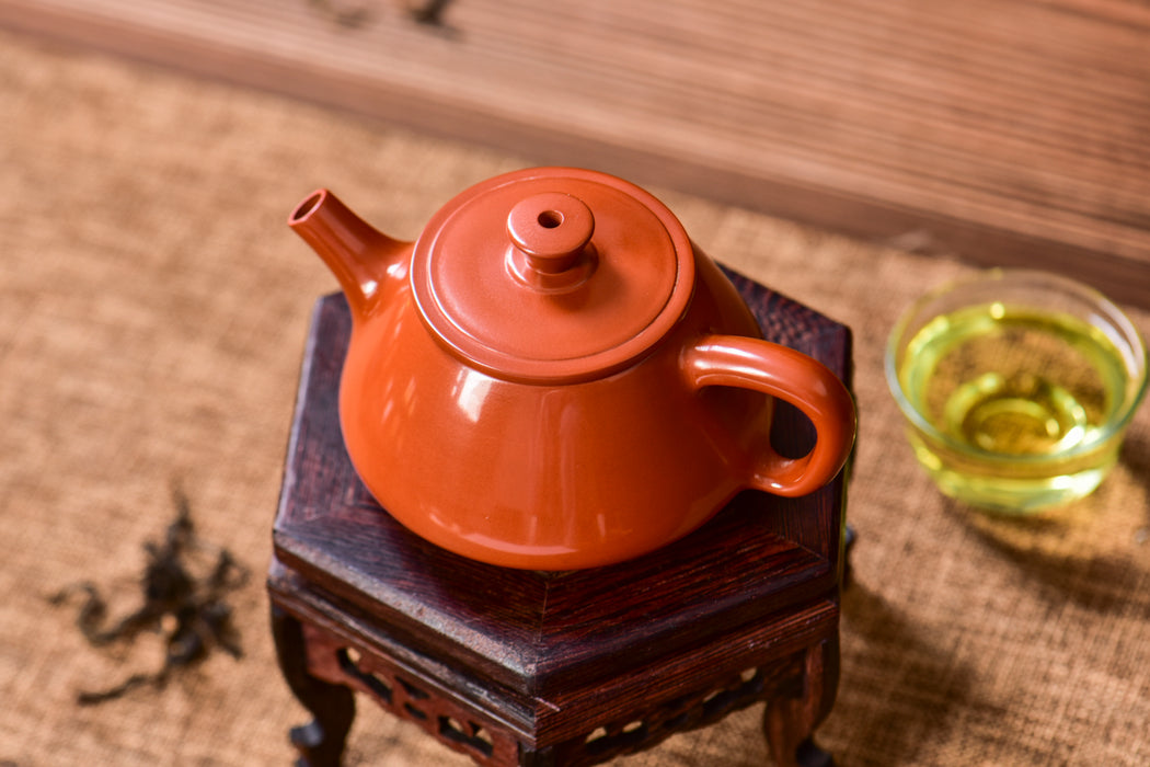 Jian Shui Clay "Red Shi Piao" Teapot by Wang Jianguo