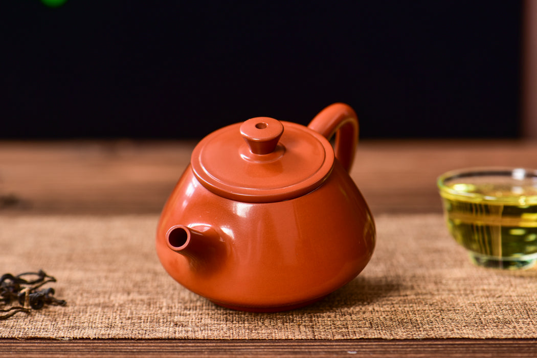 Jian Shui Clay "Red Shi Piao" Teapot by Wang Jianguo
