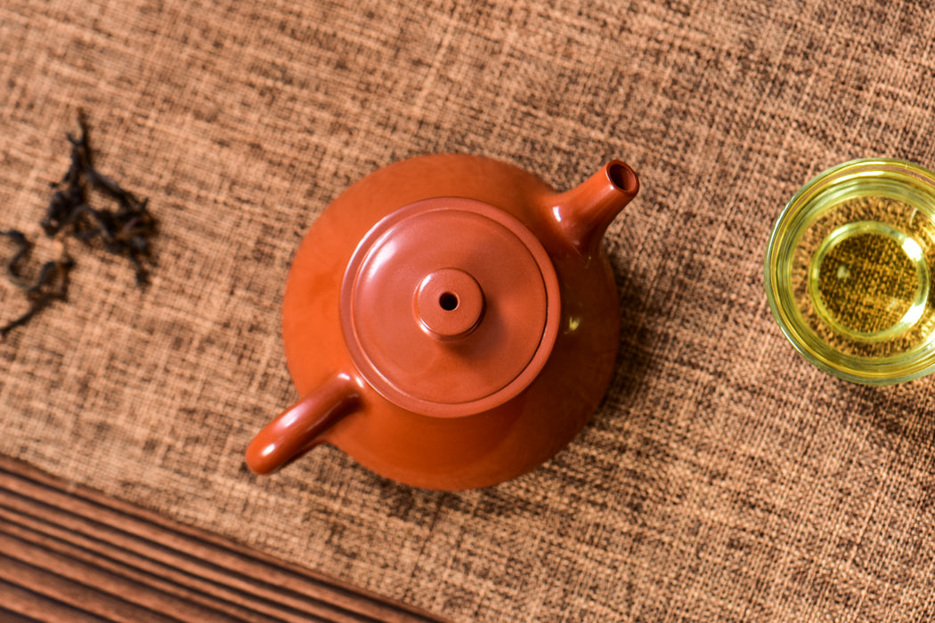 Jian Shui Clay "Red Shi Piao" Teapot by Wang Jianguo