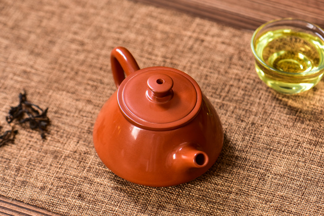 Jian Shui Clay "Red Shi Piao" Teapot by Wang Jianguo