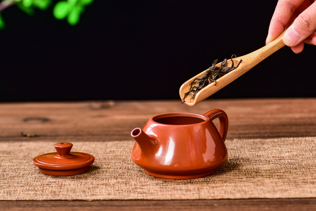 Jian Shui Clay "Red Shi Piao" Teapot by Wang Jianguo