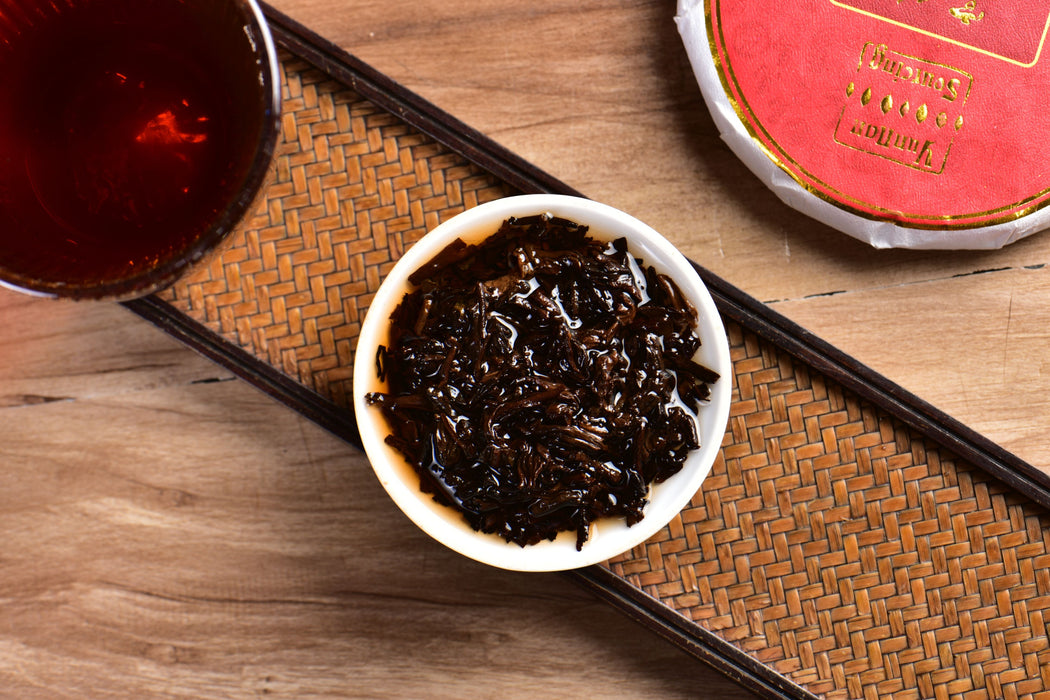 2026 Yunnan Sourcing "Gong Ting" Certified Organic Ripe Pu-erh Tea | Yunnan Sourcing Tea Shop