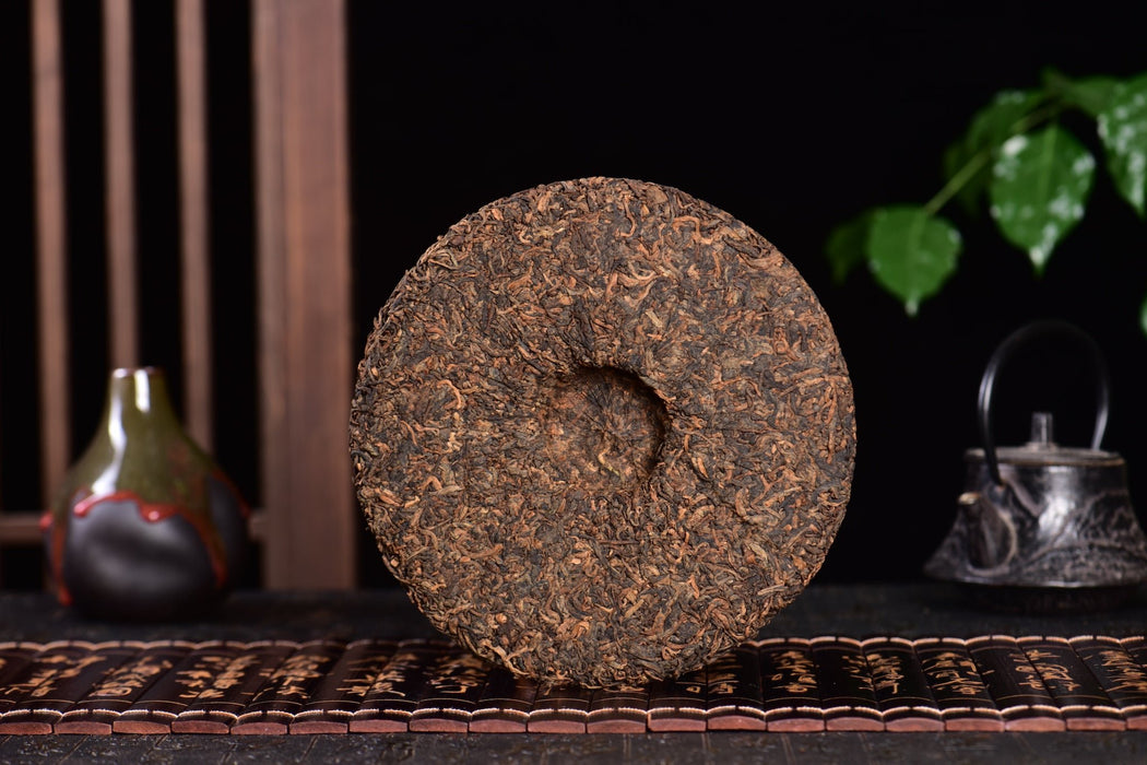 Torta Di Tè Pu-erh Maturo Yunnan 357g – Tè Nero Premium Biologico, Floral Notes - Foto 3