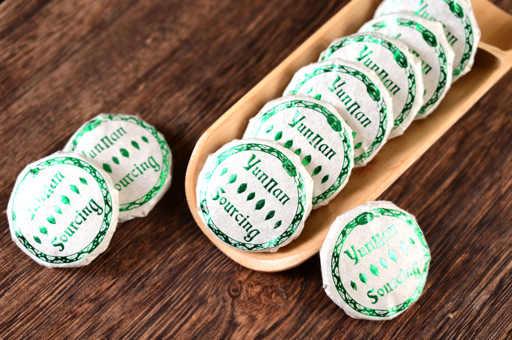 2025 Yunnan Sourcing "Green Label" Wild Arbor Raw Pu-erh Tea Mini Cakes | Yunnan Sourcing Tea Shop