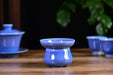 Blue Blossom Glazed Porcelain Gaiwan and Tea Cup Set with Strainer | Yunnan Sourcing Tea Shop