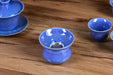 Blue Blossom Glazed Porcelain Gaiwan and Tea Cup Set with Strainer | Yunnan Sourcing Tea Shop