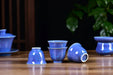Blue Blossom Glazed Porcelain Gaiwan and Tea Cup Set with Strainer | Yunnan Sourcing Tea Shop