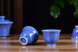 Blue Blossom Glazed Porcelain Gaiwan and Tea Cup Set with Strainer | Yunnan Sourcing Tea Shop