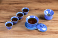 Blue Blossom Glazed Porcelain Gaiwan and Tea Cup Set with Strainer | Yunnan Sourcing Tea Shop