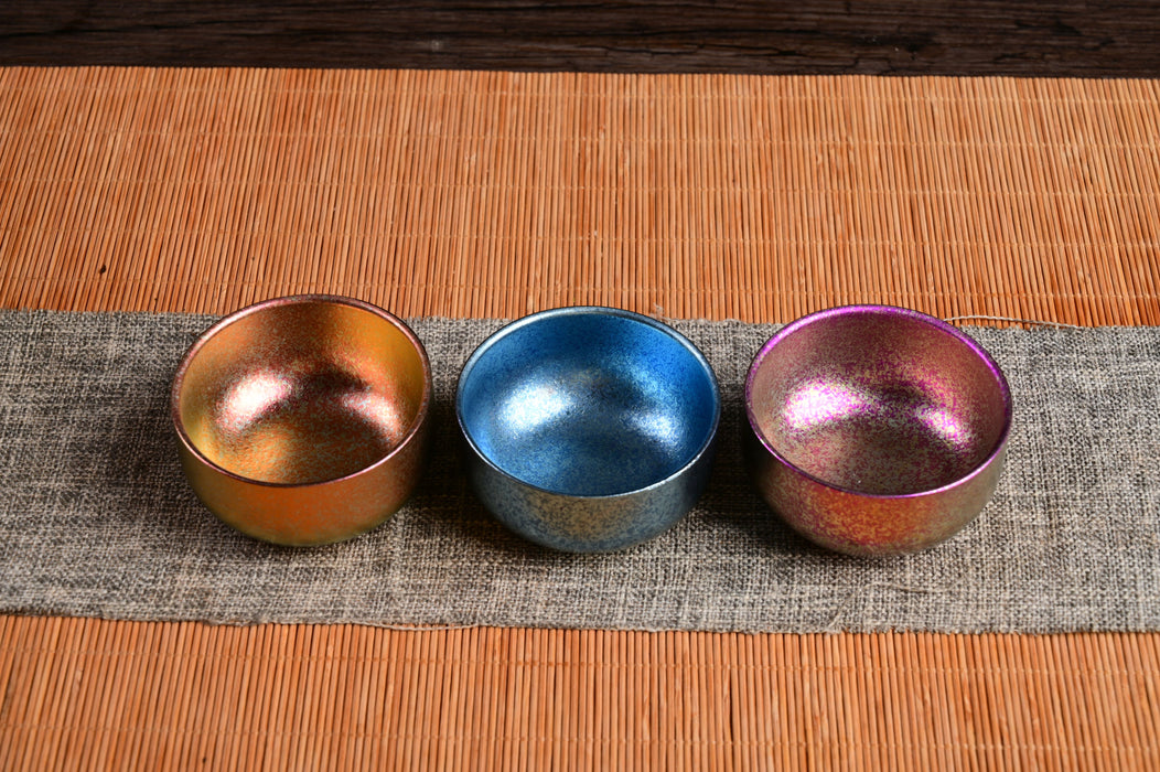 Rainbow Morning Titanium Tea Cups