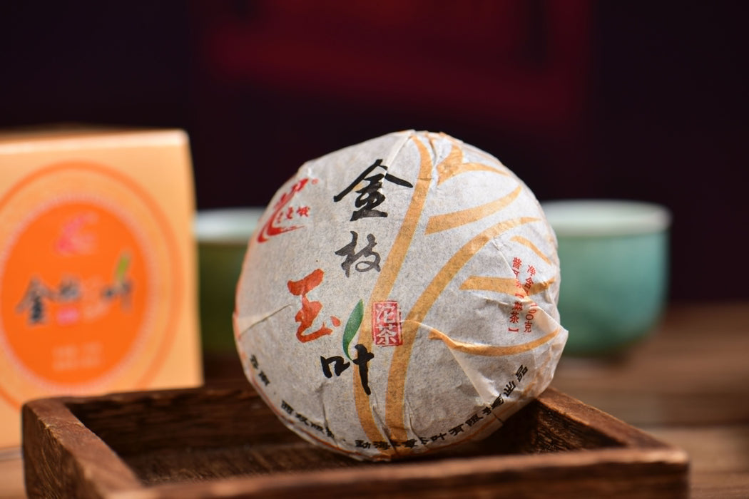 2011 Lao Man'e Brand "Golden Tuo" Certified Organic Ripe Pu-erh Tea | Yunnan Sourcing Tea Shop