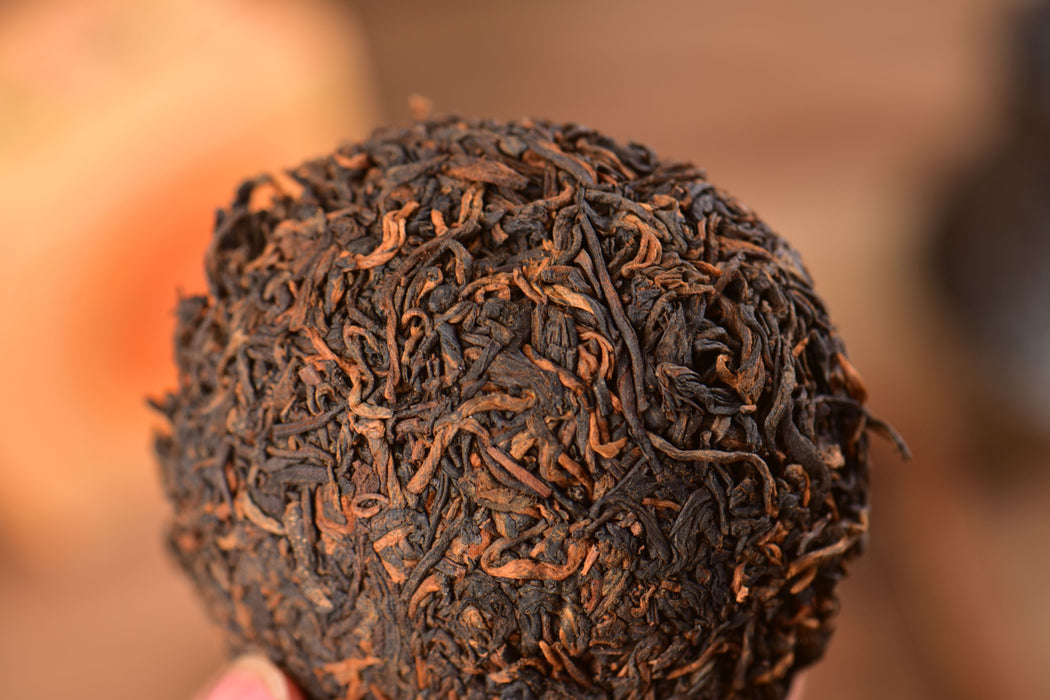 2011 Lao Man'e Brand "Golden Tuo" Certified Organic Ripe Pu-erh Tea | Yunnan Sourcing Tea Shop
