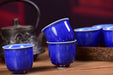 Midnight Glaze Cobalt Blue Porcelain Tea Cups | Yunnan Sourcing Tea Shop