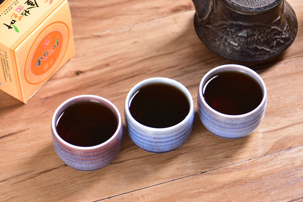 2011 Lao Man'e Brand "Golden Tuo" Certified Organic Ripe Pu-erh Tea | Yunnan Sourcing Tea Shop