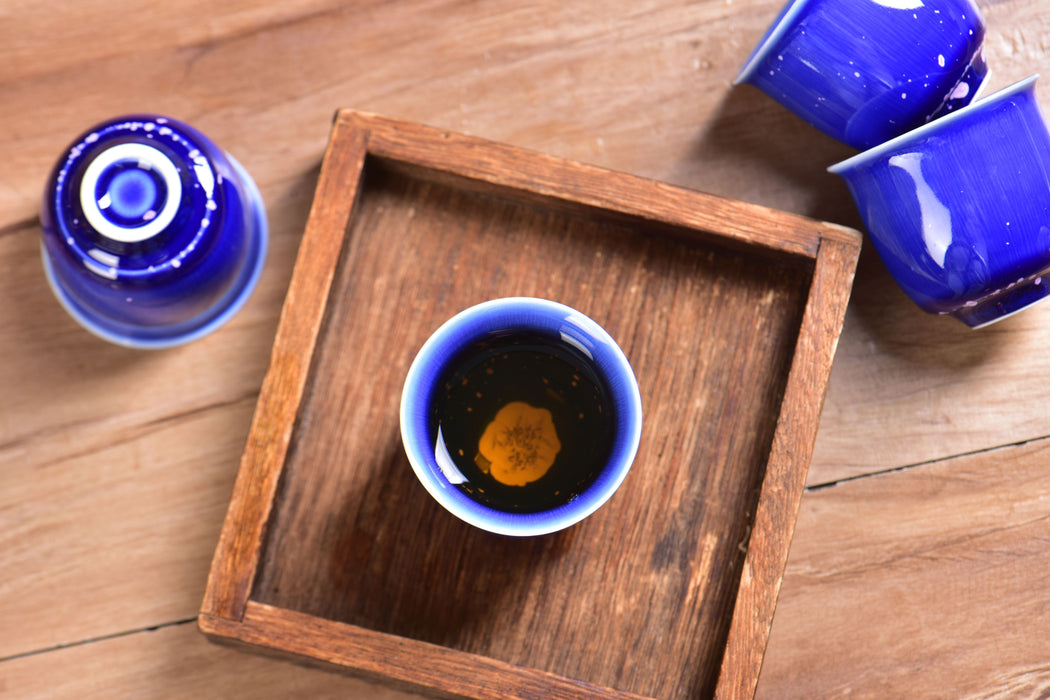 Midnight Glaze Cobalt Blue Porcelain Tea Cups | Yunnan Sourcing Tea Shop