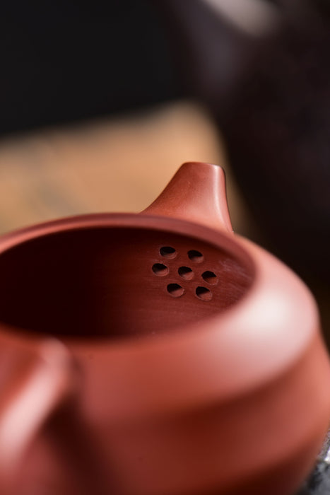 Chaozhou Hong Ni "Jun Zi" Clay Teapot by She Haibiao | Yunnan Sourcing Tea Shop