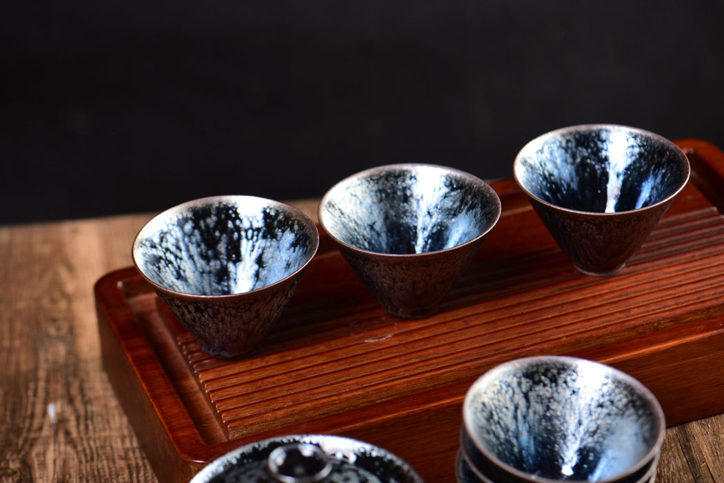 Midnight Constellation Jianzhan Gaiwan and Cups | Yunnan Sourcing Tea Shop