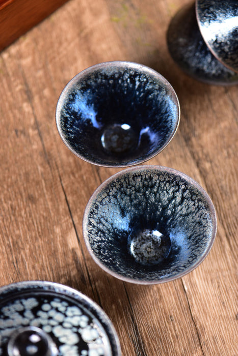 Midnight Constellation Jianzhan Gaiwan and Cups | Yunnan Sourcing Tea Shop