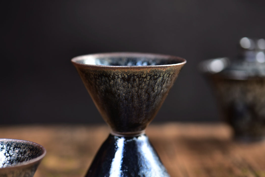 Midnight Constellation Jianzhan Gaiwan and Cups | Yunnan Sourcing Tea Shop