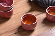 Coral Bloom White-Rimmed Tea Cups | Yunnan Sourcing Tea Shop