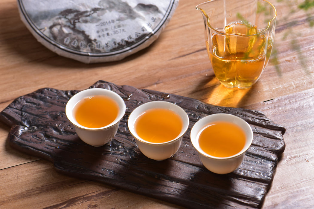 2014 Yun He Zhen "Wu Liang Ancient Rhyme" Raw Pu-erh Tea Cake | Yunnan Sourcing Tea Shop